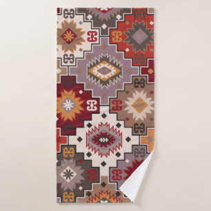 Persian carpet original design, tribal texture. Ea Bath Towel