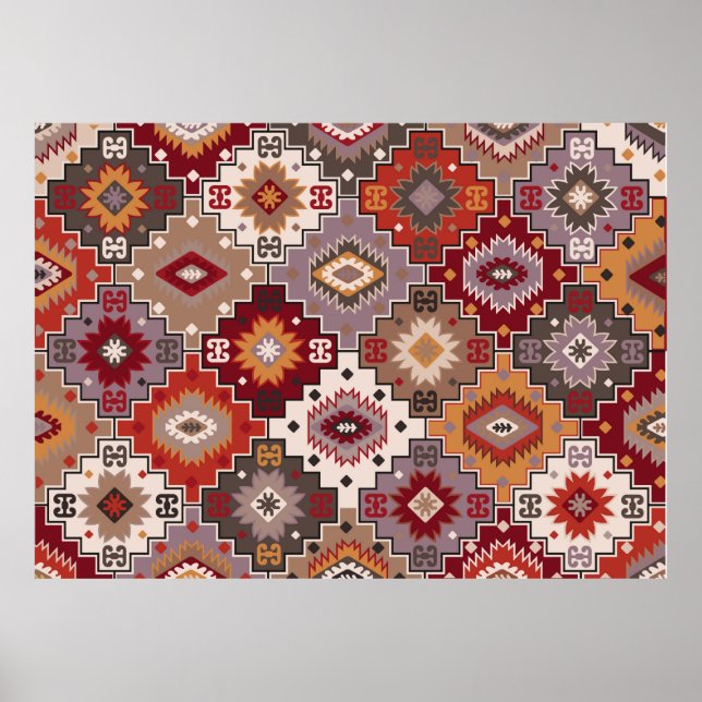 Persian carpet original design, tribal texture. Ea Poster (Front)