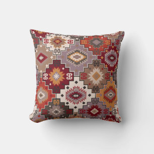 Persian carpet original design, tribal texture. Ea Throw Pillow