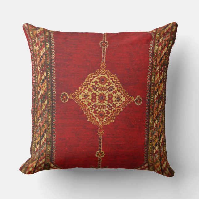 Persian carpet pattern throw pillow (Front)