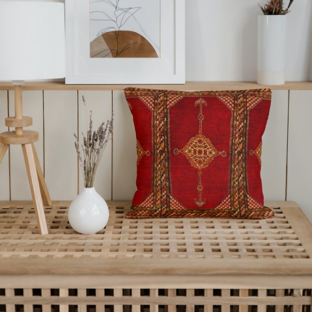 Persian carpet pattern throw pillow (Creator Uploaded)