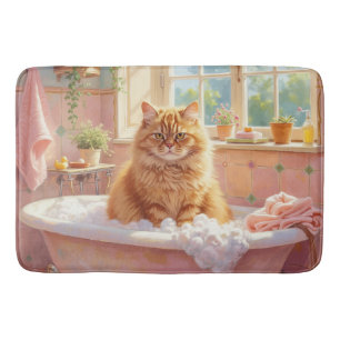 Persian Cat Bath Decor Mat