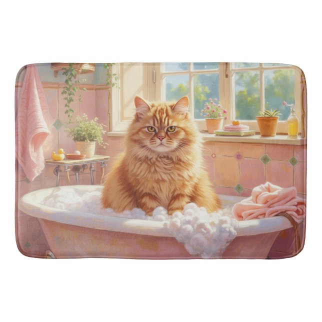 Persian Cat Bath Decor Mat (Front)