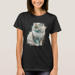 Persian Cat Breed Cute Colorful Mom Lady T-Shirt