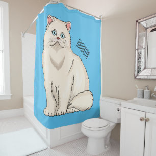 Persian cat cartoon illustration