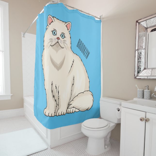 Persian cat cartoon illustration  (In Situ)