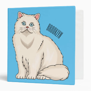 Persian cat cartoon illustration   binder
