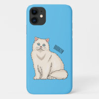 Persian cat cartoon illustration