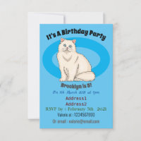 Persian cat cartoon illustration 