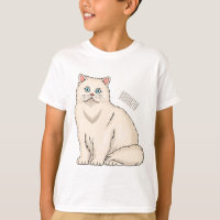 Persian cat cartoon illustration 