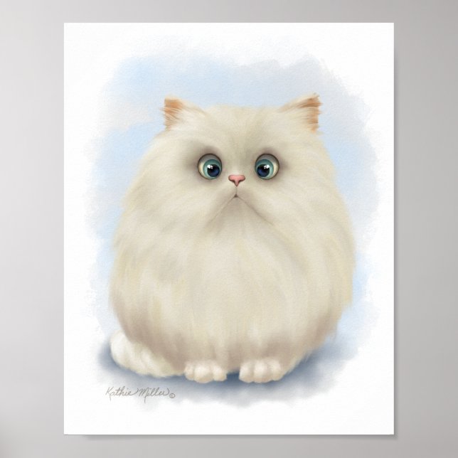 Persian Cat Cartoon Poster (Front)