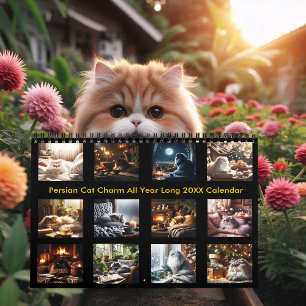  Persian Cat Charm All Year Long 20XX Calendar