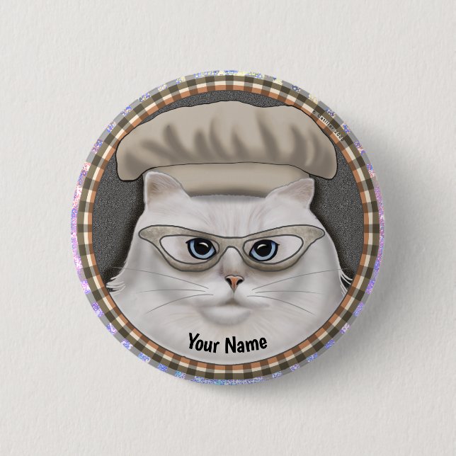 Persian Cat Chef  pin (Front)