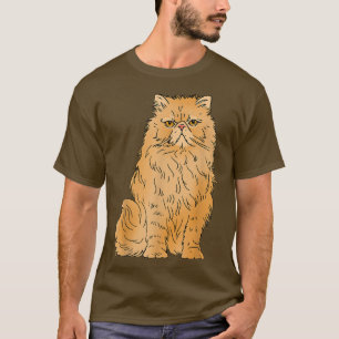 Persian Cat Design Leave Me Alone Cat Angry Persia T-Shirt