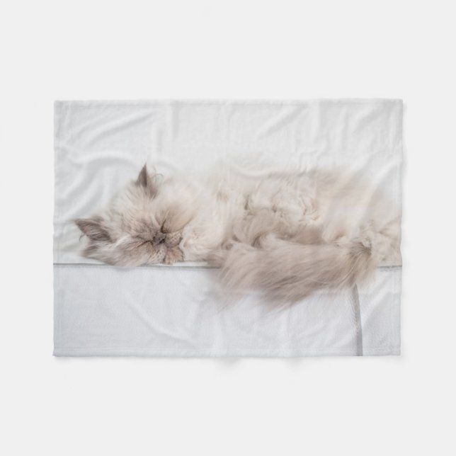 Persian Cat Fleece Blanket (Front (Horizontal))
