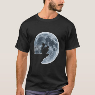 Persian Cat Halloween Costume Moon Silhouette T-Shirt