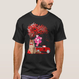 Persian Cat  Heart Tree Valentine's Day T-Shirt