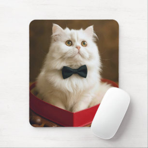 Persian Cat In Valentine Candy Box Mouse Pad