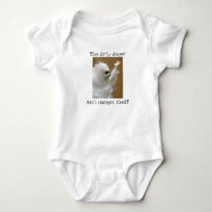 Persian cat meme Dirty Diaper Baby Bodysuit