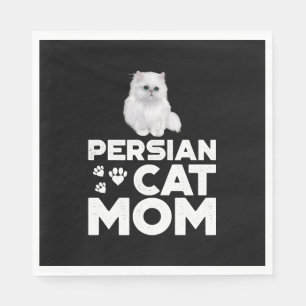 Persian Cat Mom Shirt I Female Cat Owner Persian K Napkin