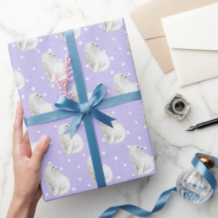 Persian Cat On Dots Wrapping Paper