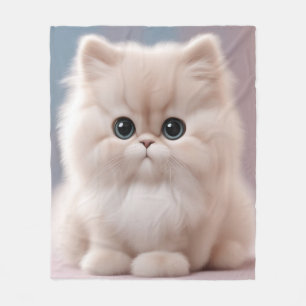 Persian Cat Playful Kitten Fleece Blanket