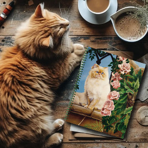 Persian Cat Roses Dryad Notebook