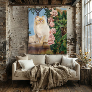 Persian Cat Roses Dryad Tapestry
