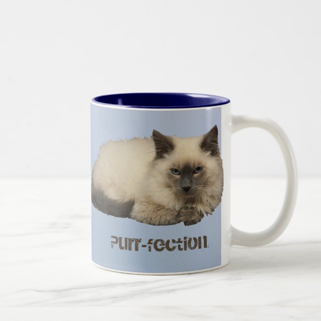 Persian Cat Two-Tone Coffee Mug (Right)