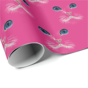 Persian Cat with Blue Eyes Wrapping Paper