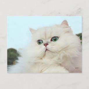 Persian Cat with Jade Eyes Postcard