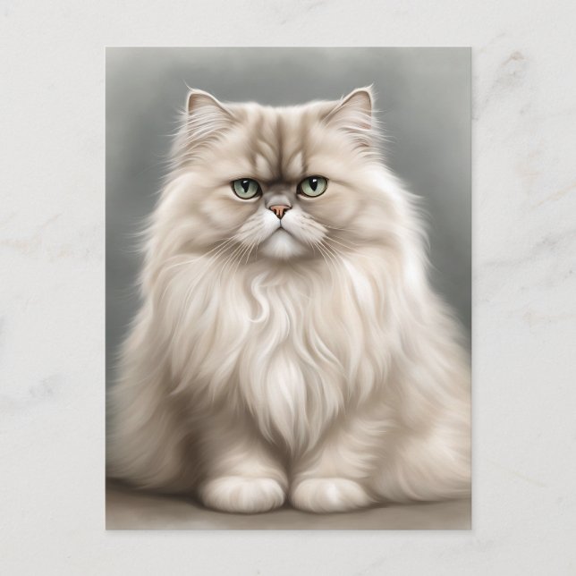 Persian Cat's Beauty Portrait Postcard (Front)