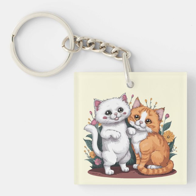 Persian Cats Keychain (Front)