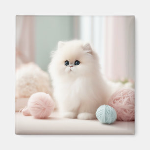 Persian Cat's Soft Pastel Dream Magnet