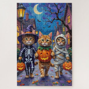 Persian Cats Trick-or-Treating  Halloween Costumes Jigsaw Puzzle