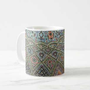 Persian ceramic tile pattern coffee mug