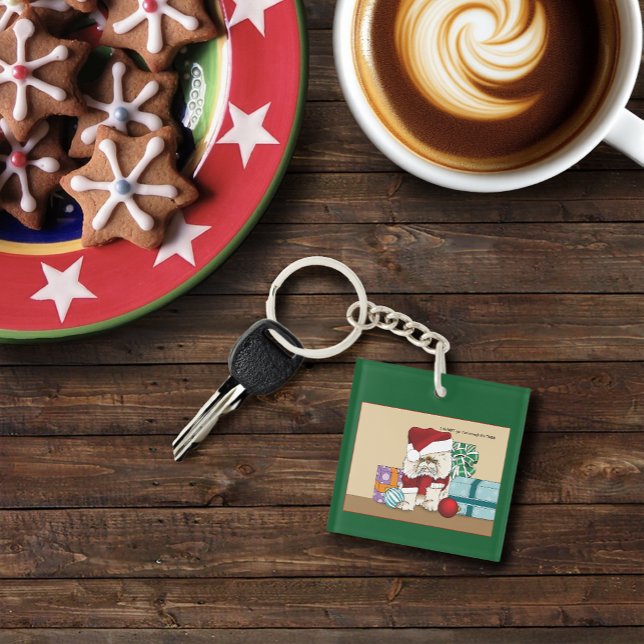 Persian Christmas Cat Keychain (Creator Uploaded)