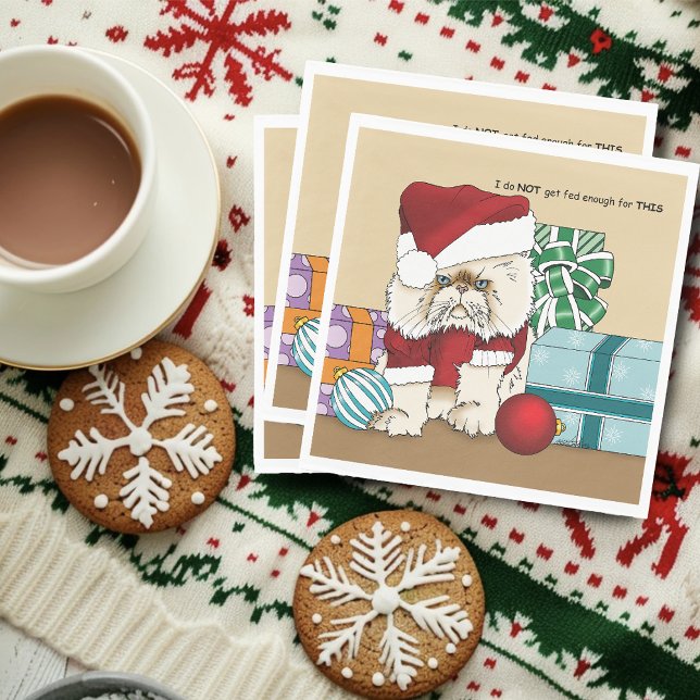 Persian Christmas Cat Napkin (Creator Uploaded)