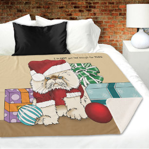 Persian Christmas Cat Sherpa Blanket
