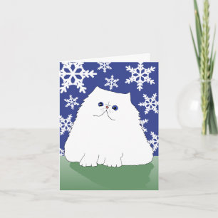 Persian Christmas Cat (small) Holiday Card