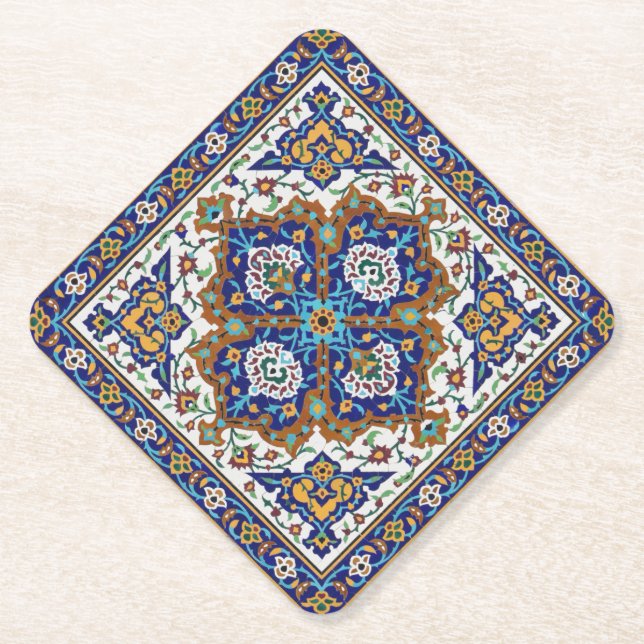 Persian design paper coaster (Front)
