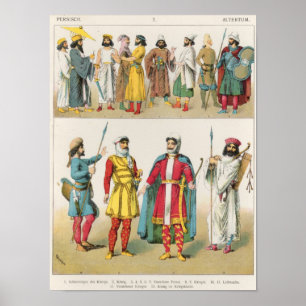 Persian Dress, from 'Trachten der Voelker', 1864 Poster