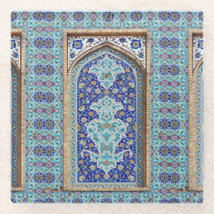 Persian elaborate tiled mural design  coaster