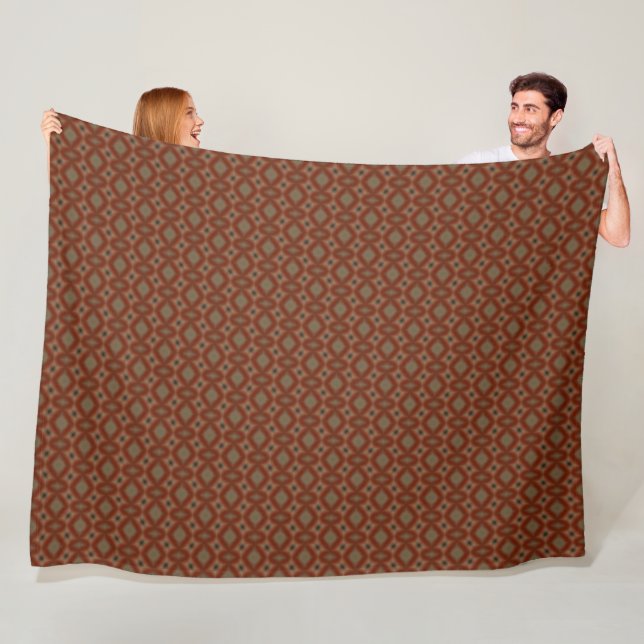 Persian Fire Element Plush Pattern Fleece Blanket (In Situ)