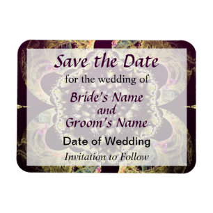 Persian Floral Motif Save the Date Magnet