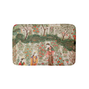 Persian Garden, 15th century (w/c on paper) Bath Mat