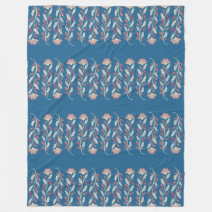 Persian Garden Motif Fleece Blanket