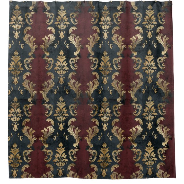 Persian Gold Damask Noir Pattern (1) (Front)