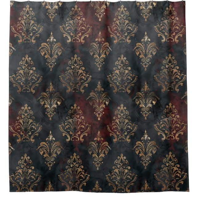 Persian Gold Damask Noir Pattern (2) (Front)