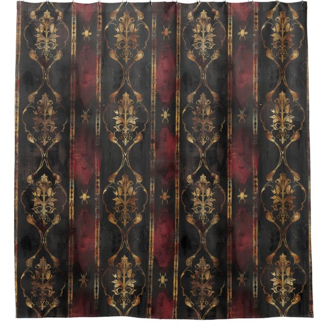 Persian Gold Damask Noir Pattern (3) (Front)